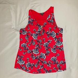 Express Red & Blue Floral Tank